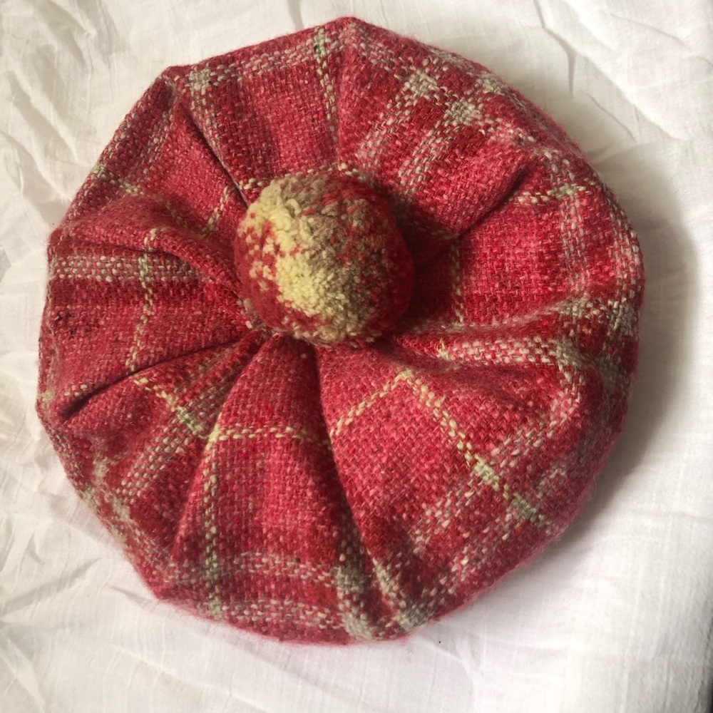 Pink/ Red Burberry London hat